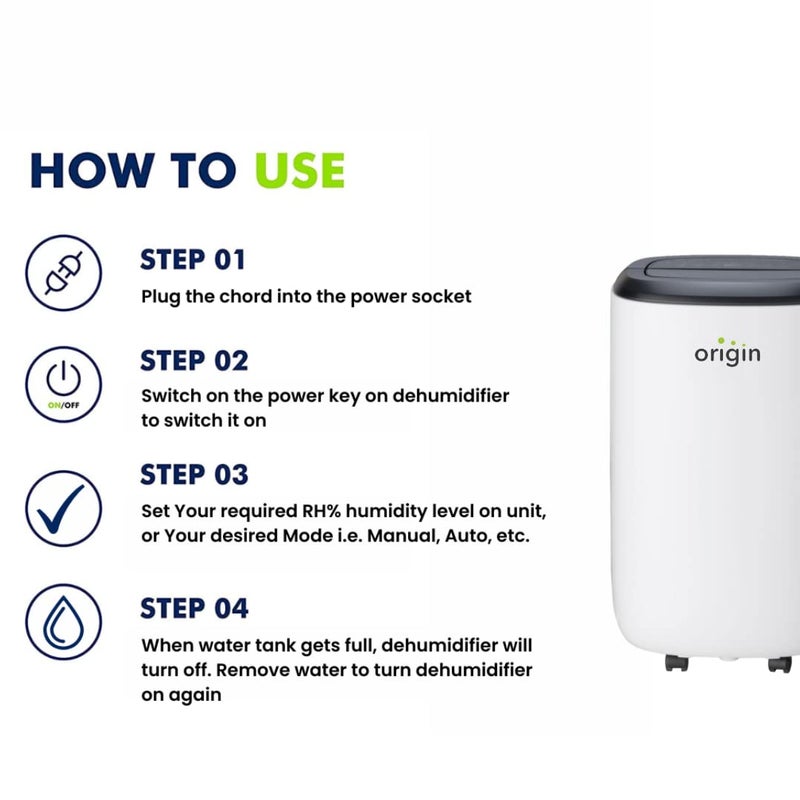 Origin De humidifiers Origin Dehumdifier O12i Semi Airpuriifier  - Image 4