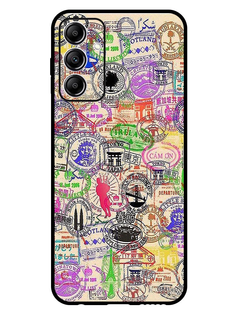 Theodor Protective Case Anti Scratch Shock Proof Bumper Cover For Samsung Galaxy A15 5G Passport Stamp - Image 1