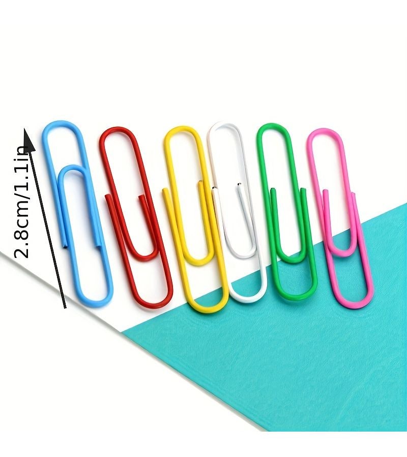 47PCS Colorful Paper Clips 1.1inch Long Durable Plastic and Metal for Home Office Decoration Supplies Office Essentials Paper Fixing Modern Design Firm Grip Random Color - Image 4