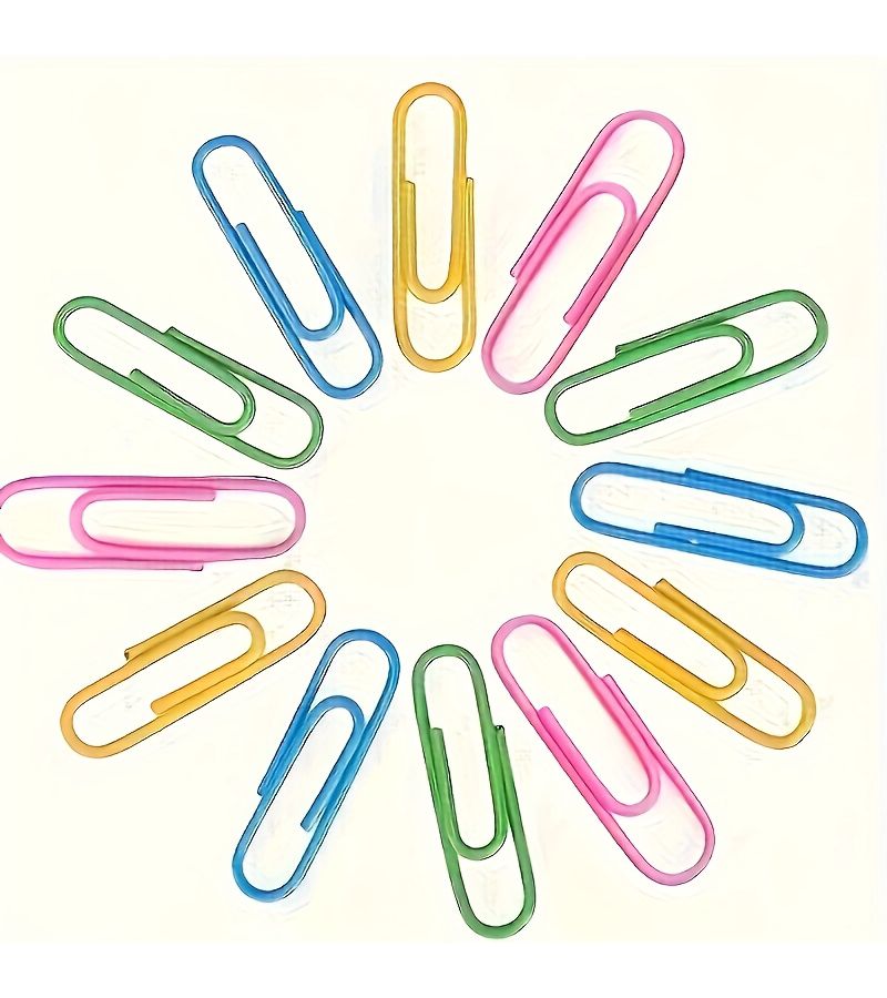 47PCS Colorful Paper Clips 1.1inch Long Durable Plastic and Metal for Home Office Decoration Supplies Office Essentials Paper Fixing Modern Design Firm Grip Random Color - Image 5