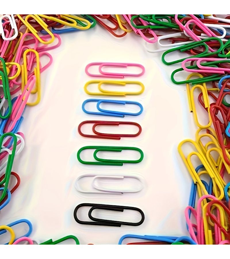 47PCS Colorful Paper Clips 1.1inch Long Durable Plastic and Metal for Home Office Decoration Supplies Office Essentials Paper Fixing Modern Design Firm Grip Random Color - Image 3