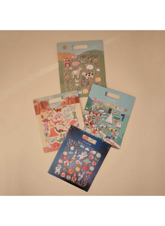 mushie Reusable Sticker Book Set (Farm) | 100+ Removable Puffy Stickers | Arts & Crafts Activity for Kids | Ages 3+ - Image 3