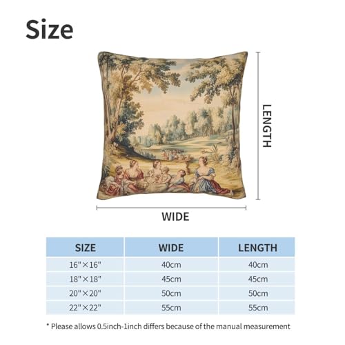 Droerfes Vintage French Country Throw Pillow Covers Set of 2 Couch Pillow Case Decoration Cushion Covers for Sofa Home Living Room Bedroom Outdoor 18X18 Inch - Image 3