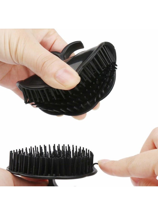 Segbeauty Mens Shampoo Brush, 4pcs Scalp Massage Brushes, Massage Hair Brush Floriated Shower Comb for Deep Cleaning Hair Men's Hand Brush Plastic Growth Beard Brush Pet Grooming Round Palm Brush - Image 5