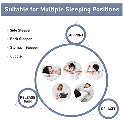 Leeden Body Pillow - Premium White Firm Fluffy Long Pillow - 21 x 54 Soft Plush Full Body Pillows - Adjustable Side Pillow for Sleeping - Image 5