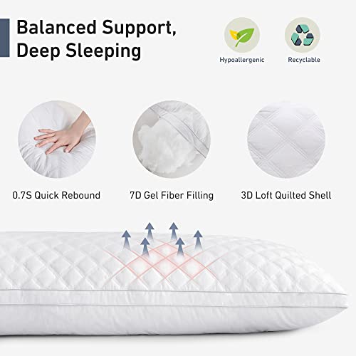 Leeden Body Pillow - Premium White Firm Fluffy Long Pillow - 21 x 54 Soft Plush Full Body Pillows - Adjustable Side Pillow for Sleeping - Image 3