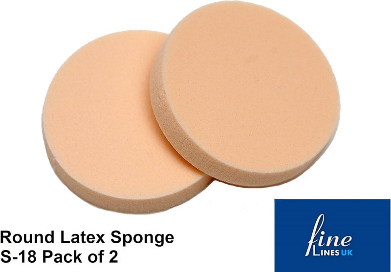 Round Latex Makeup Sponges 2 in a Pack S18