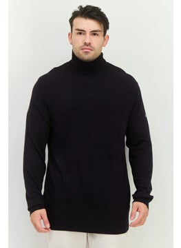 French Connection Men Turtle Neck Long Sleeves Knitted Sweater, Navy  - Image 1