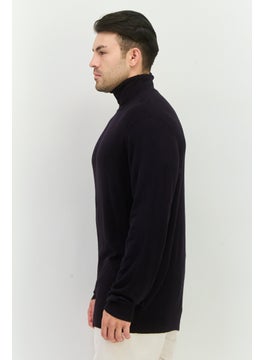 French Connection Men Turtle Neck Long Sleeves Knitted Sweater, Navy  - Image 3