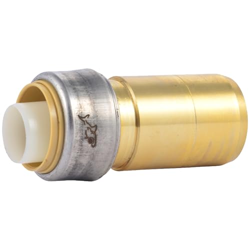 SharkBite 1-1/4 Inch x 1 Inch CTS Fitting Reducer, Push to Connect Brass Plumbing Fitting, PEX Pipe, Copper, CPVC, PE-RT, HDPE, UXL123528 - Image 1