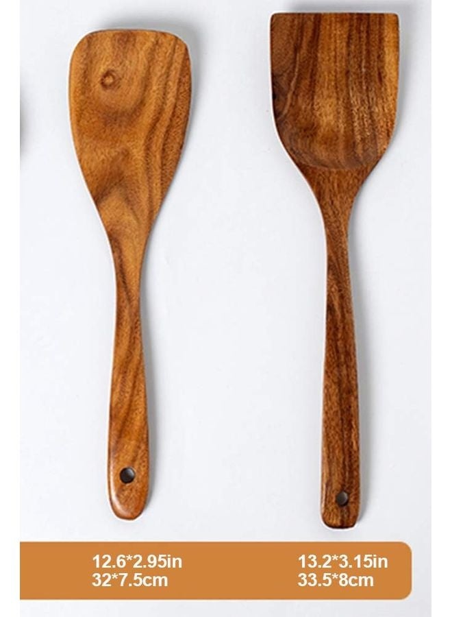 هومستر مقاطع خشبية، وأدوات طهي من خشب المحار الطبيعي، تستخدم في أدوات المطبخ غير اللاصقة، والمقلاة المقلية، والملعقة الخشبية المستخدمة في الطهي - Image 4
