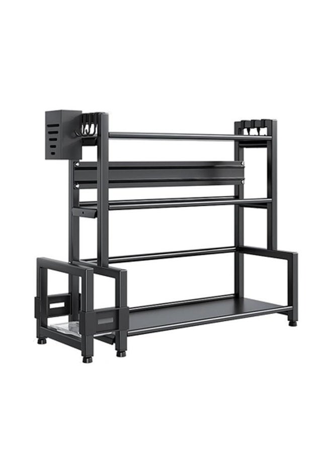 HuHa Three-Layer 30cm Kitchen Multifunctional Shelf Household Countertop Spice Storage Racks - Image 1
