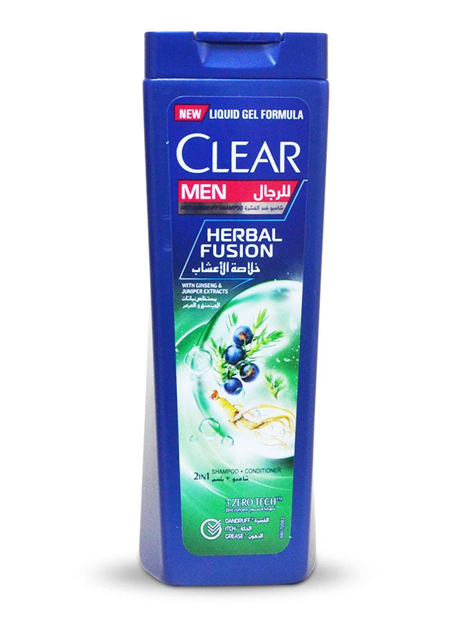Clear 2 in 1 Men Anti-Dandruff Shampoo/Conditioner with Ginseng & Juniper Extracts - Herbal Fusion 200ml - Image 1
