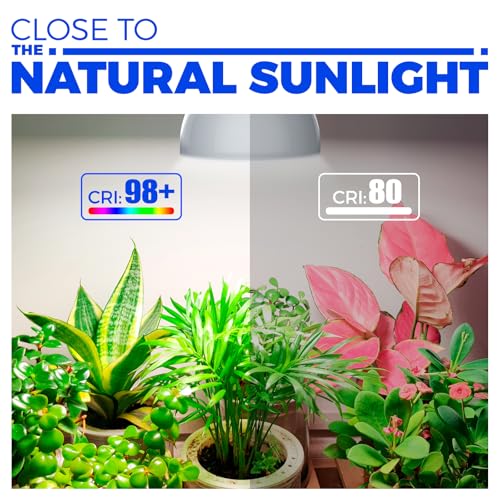 Barrina LED Grow Light Bulb with Timing and Hanging System, 25W Full Spectrum, 4H/9H/14H Timer, Hanging Grow Lights for Indoor Plants with 16.4FT Power Cord, Plug in Pendant Light for Plants - Image 5