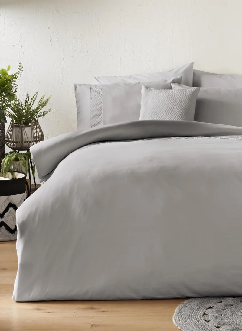 Matalan Grey Panel Duvet Set