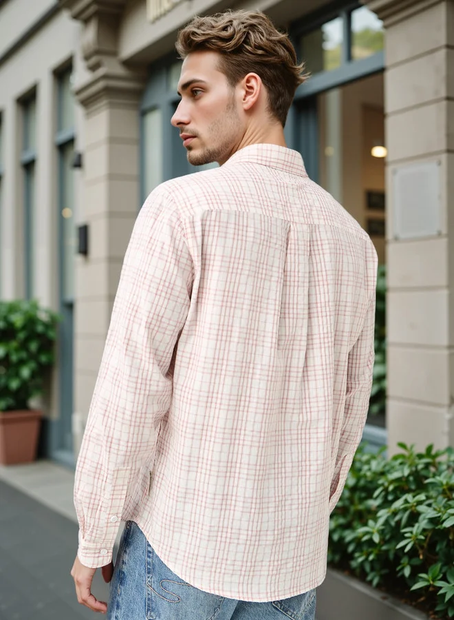 Lee Cooper Lee Cooper Checked Shirt with Front Pockets