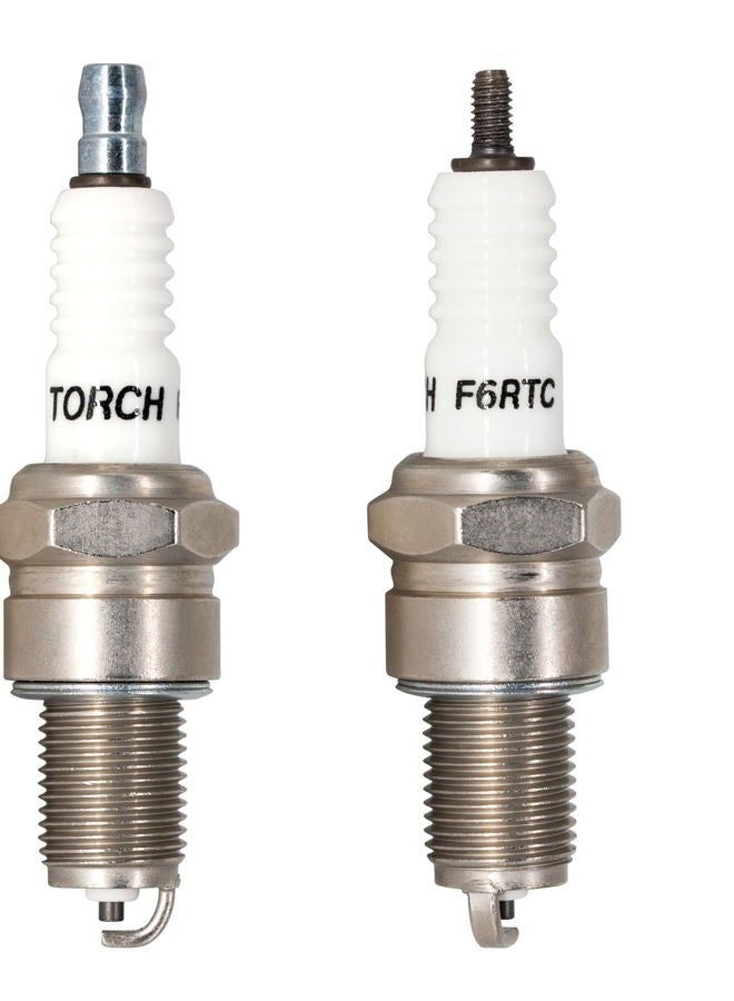 TORCH 2 PACK F6RTC Spark Plug Replace for NGK 7131/BPR6ES, for Bosch 7995/WR6DC 7900/WR7DC, for Champion RN9YC RN10YC RN11YC, for Denso 3047/W20EPR-U, for Autolite 63 64 4263, for AcDelco 41-601, OEM - Image 1