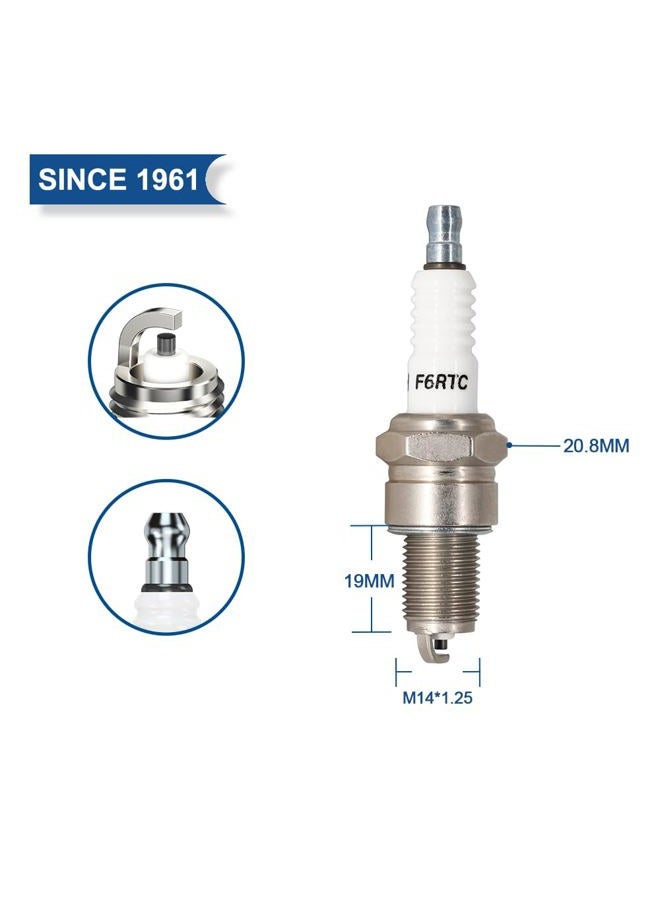 TORCH 2 PACK F6RTC Spark Plug Replace for NGK 7131/BPR6ES, for Bosch 7995/WR6DC 7900/WR7DC, for Champion RN9YC RN10YC RN11YC, for Denso 3047/W20EPR-U, for Autolite 63 64 4263, for AcDelco 41-601, OEM - Image 2