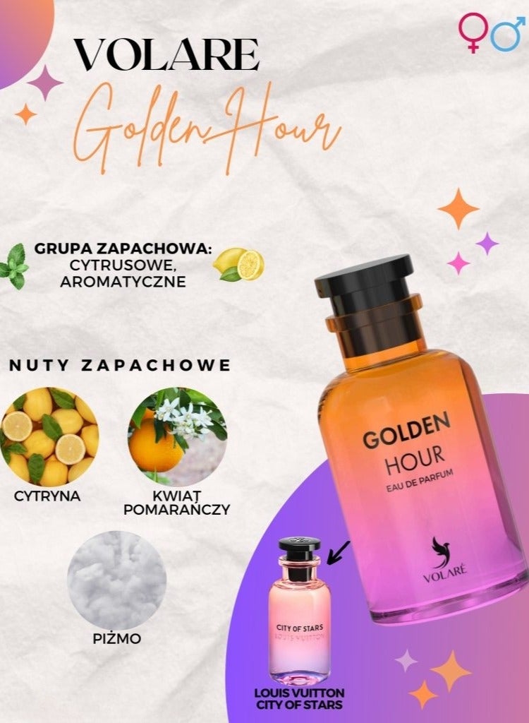 VOLARE Golden Hour Eau de Parfum Unisex -100ml (inspired by LOUIS VUITTON City Of Stars )  - Image 5