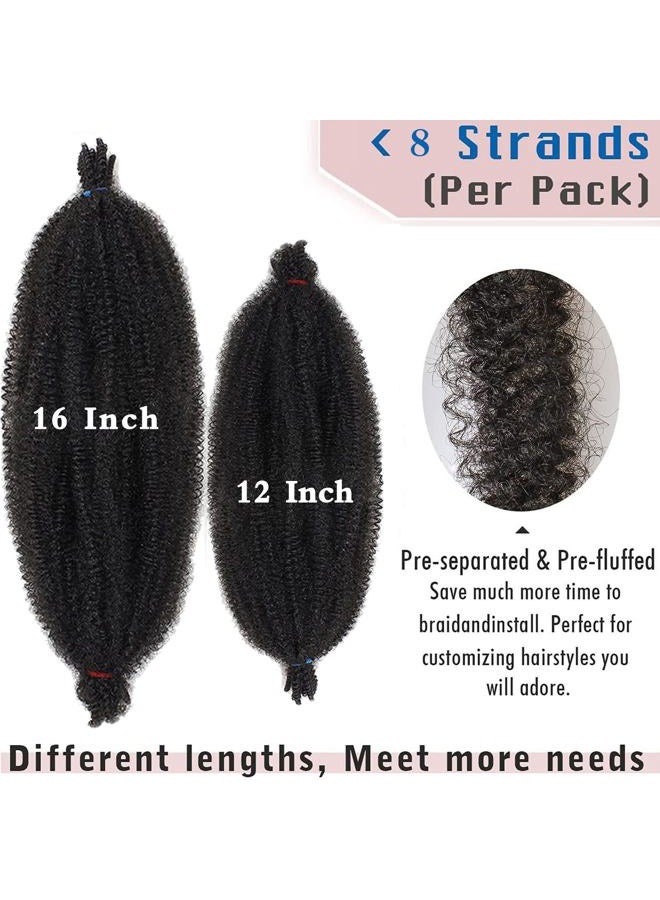 Xtrend 8 Packs Copper Red Springy Afro Twist Crochet Hair 16 Inch Pre-Separated Spring Twist Hair Marley Crochet Braiding For Distressed Soft Locs Hair Extension For Women (8 Strands/Pack,350#) - Image 4