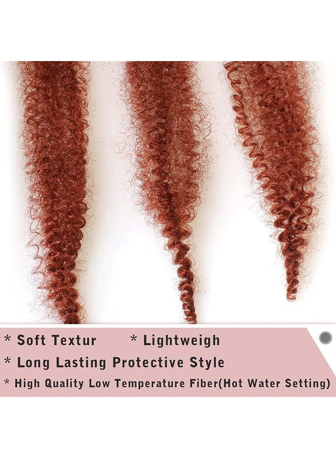 Xtrend 8 Packs Copper Red Springy Afro Twist Crochet Hair 16 Inch Pre-Separated Spring Twist Hair Marley Crochet Braiding For Distressed Soft Locs Hair Extension For Women (8 Strands/Pack,350#) - Image 3
