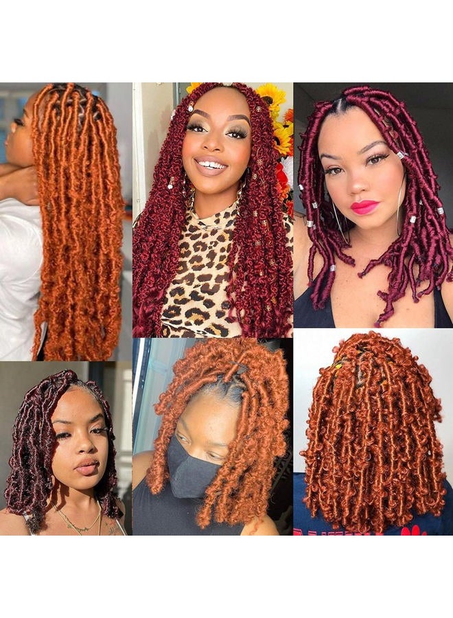 Xtrend 8 Packs Copper Red Springy Afro Twist Crochet Hair 16 Inch Pre-Separated Spring Twist Hair Marley Crochet Braiding For Distressed Soft Locs Hair Extension For Women (8 Strands/Pack,350#) - Image 5