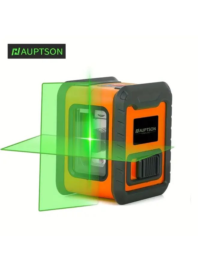 AUPTSON ذاتية التسوية 2 خط ليزر مستوى أخضر صليب مدمجة سطوع قابل للتعديل لتعليق الصور مجموعة برتقالية للسباكة المنزلية - Image 5