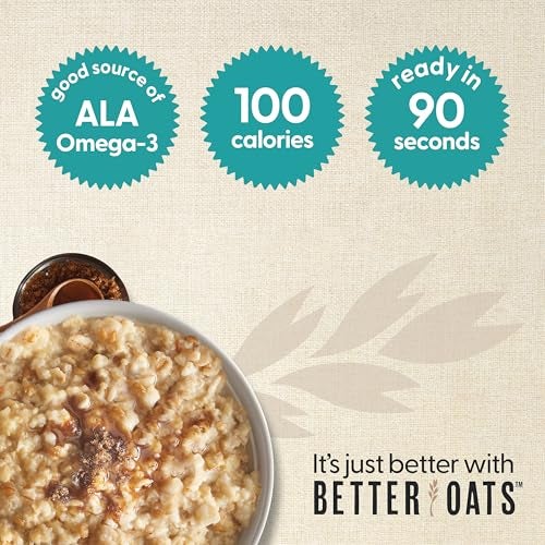Better Oats 100 Calorie Apples and Cinnamon Oatmeal Packets, Instant Breakfast with Flax Seeds and Natural Apple-Cinnamon Flavor, Quick Cooking, Box of 10 Pouches (Pack of 6) - Image 3