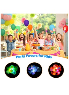 Bebiland 25 Pack LED Light up Fidget Spinner Bracelets Party Favors for Kids 4-8 8-12, Glow in the Dark Party Supplies, Birthday Gifts, Treasure Box Toys for Classroom, Carnival Prizes (Multicolour)  - Image 2