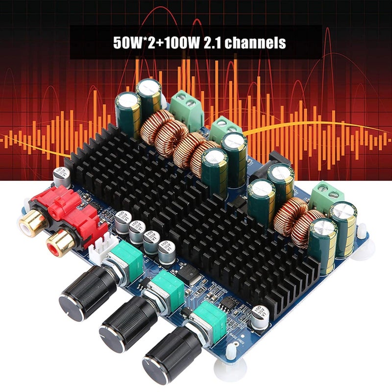 لوحة مضخم الصوت الرقمي TPA3116، مضخم صوت قناة 2.1 مع خرج 50W*2+100W، لوحة مضخم صوت عالية الكفاءة لمكبرات الصوت المنزلية والمسرح المنزلي. - Image 3