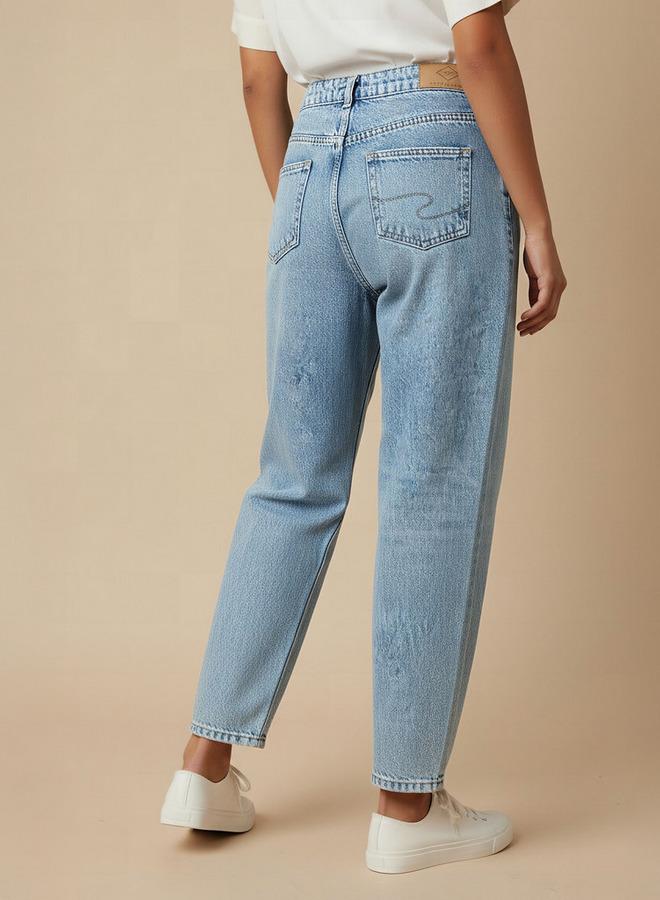 لي كوبر جينز لي كوبر قطن مستقيم بخصر مرتفع وجيوب - Image 3