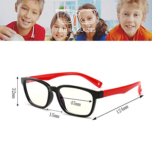 FOURCHEN Anti Blue Light Glasses for Kids Computer Glasses,UV Protection Anti Glare Eyeglasses Computer Glasses Video Gaming Glasses for Children (Black-red) - Image 4