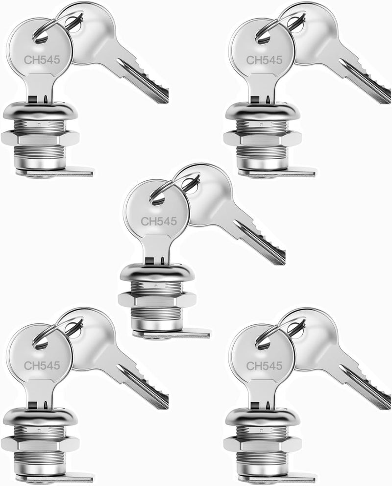 WOOCH Truck Tool Box Lock with Keys, 5/8" Replacement Pickup Toolbox Lock Cylinder for Latch - Compatible with UWS, Dee Zee, Delta, Weatherguard, Kobalt, Better Built Toolboxes (5 Pack) - Image 1