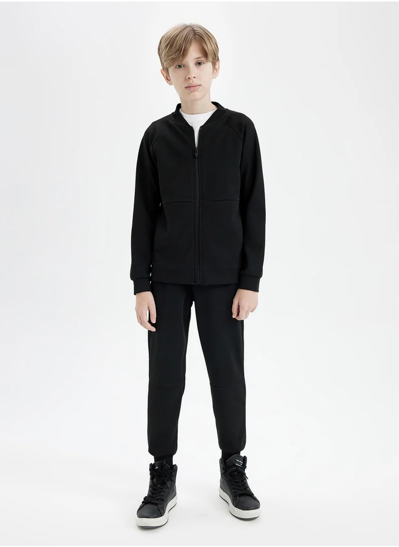 DeFacto Bomber Jacket With Zip-Up And Double Pockets Thin Lightweight Seasonal