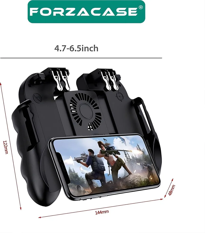 Forzacase Samsung Galaxy A15 - A24 - A25 Compatible Phone Gamepad Pubg Trigger Button - FC516
