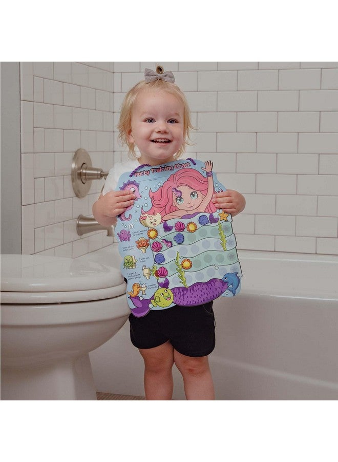 Putska Potty Training Reward Chart - Potty Training Chart with 35 Reusable Stickers, Crown, and Instructional Stickers - Mermaid - Image 2