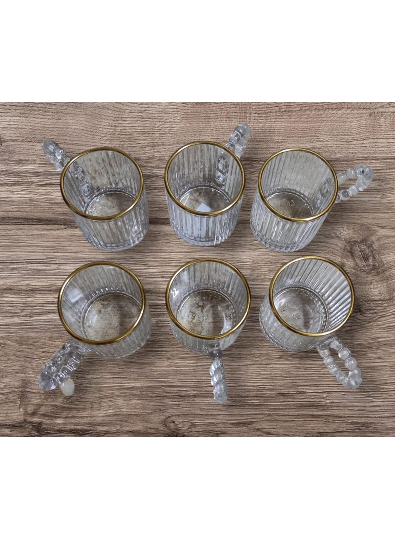 6 Piece Multi-Use Tea Glass, Heat-resistant Multi Design Set -Multicolor - Image 1