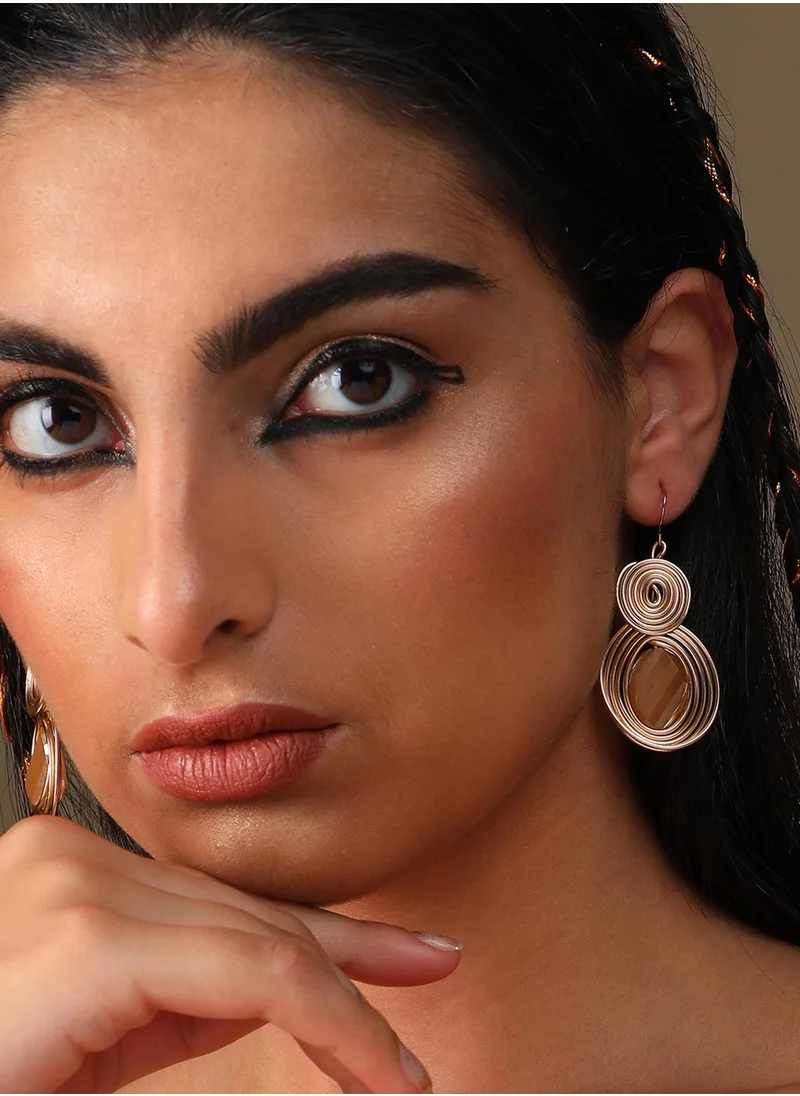 سوهي حلق مصمم مطلي بالفضة للحفلات