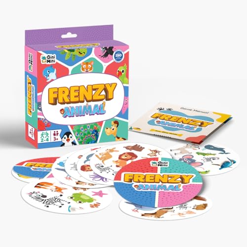 GiniMini Animal Frenzy – 57 Animal-Themed Educational Cards for Kids 3+ | Vocabulary & Matching Skill Builder | Fast Observation Game for Toddlers | Family & Travel-Friendly Learning Toy - Image 2