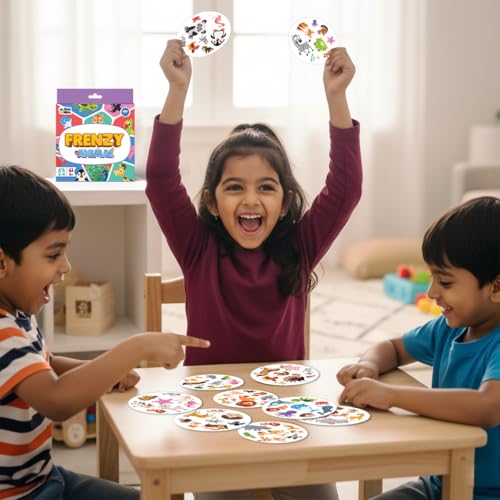 GiniMini Animal Frenzy – 57 Animal-Themed Educational Cards for Kids 3+ | Vocabulary & Matching Skill Builder | Fast Observation Game for Toddlers | Family & Travel-Friendly Learning Toy - Image 5