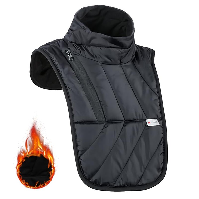 mjmoto Winter Thermal Neck Scarf - Motorcycle Face Mask and Windproof Cycling Balaclava for Men and Women - Waterproof Chest Neck Warmer with Full Face Coverage and Breathable Fabric (Black-Long) - Image 1