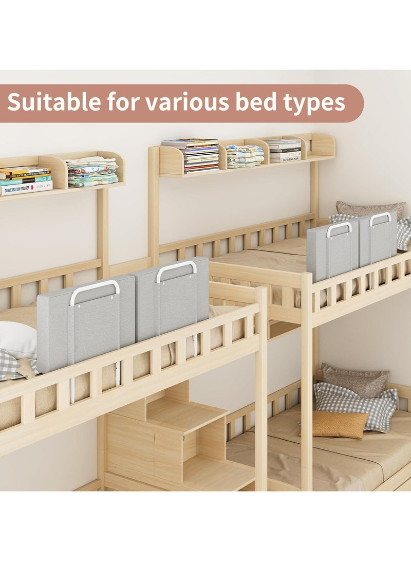 AUTOYSUR Bed rails for toddler,Bed rail guard for kids,Upgrade reinforced safety soft fence protector,Height adjustable bed guard rail,Bed safety barrier protection,Grey - Image 5