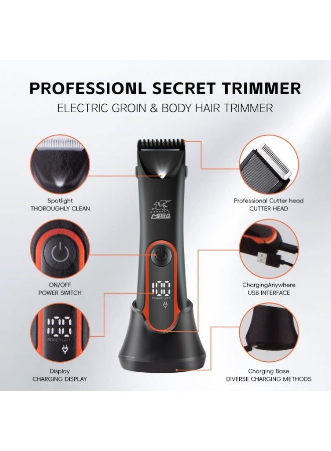 MPro Waterproof Shaver, Digital Display, Rechargeable, Professional Shaving Kit for Body and Sensitive Areas - Image 5
