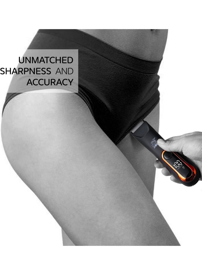 MPro Waterproof Shaver, Digital Display, Rechargeable, Professional Shaving Kit for Body and Sensitive Areas - Image 3