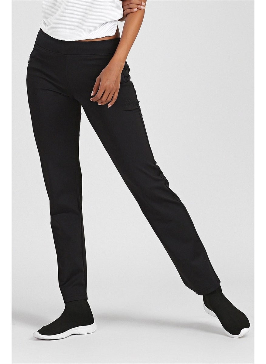 Tommy Life Classic Pocket Zipper Black Women's Tracksuit Bottoms  - Image 4