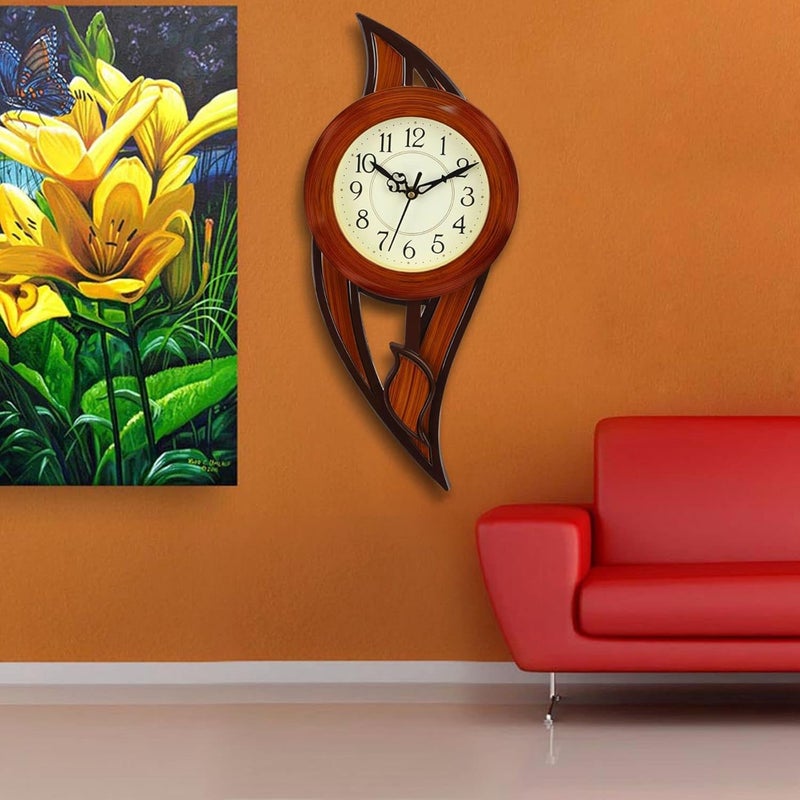 Harbour Analog Latest Stylish New Models Wall Clock with Pendulum for Home Living Room Hall Bedroom Size Height 425 CM X Width 175 CM Home Decor Big Size Wall Clock MJ 18 SLMG 1 - Image 2