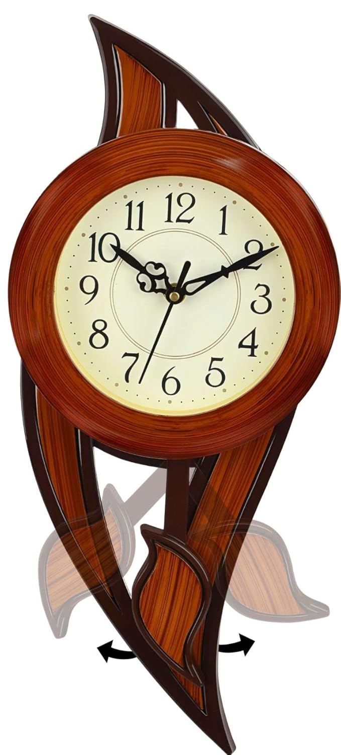 Harbour Analog Latest Stylish New Models Wall Clock with Pendulum for Home Living Room Hall Bedroom Size Height 425 CM X Width 175 CM Home Decor Big Size Wall Clock MJ 18 SLMG 1 - Image 3
