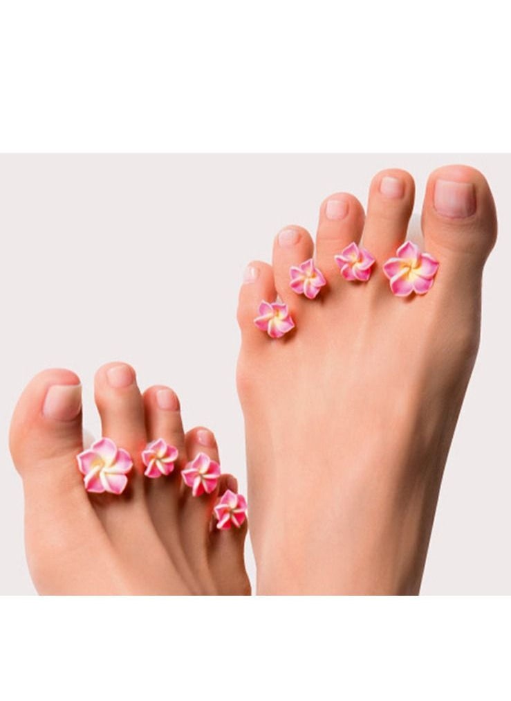 NIBEMINENT - 32 pcs Silicone Toe Separators Flower Spacers Reusable Pedicure Dividers Nail Art Manicure Polish Guards DIY Tools for Home Salon - Image 1