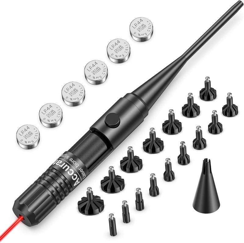 EZshoot Bore Sight Kit for .17 to 12GA Calibers BoreSighter with Button Switch Red Laser Bore Sight - Image 1