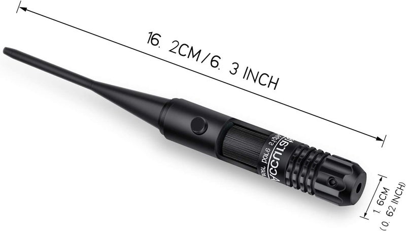 EZshoot Bore Sight Kit for .17 to 12GA Calibers BoreSighter with Button Switch Red Laser Bore Sight - Image 5